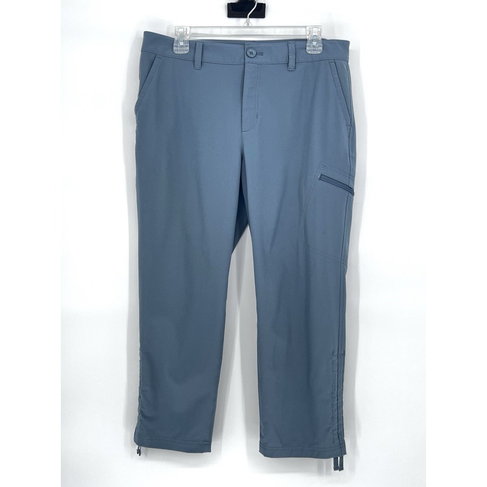 Eddie Bauer Ripstop Crop Pants Womens 8 Gray Stretch Outdoor Hiking Utility